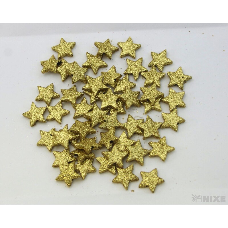 HVĚZDA 2,5cm 48ks*ZLATÁ