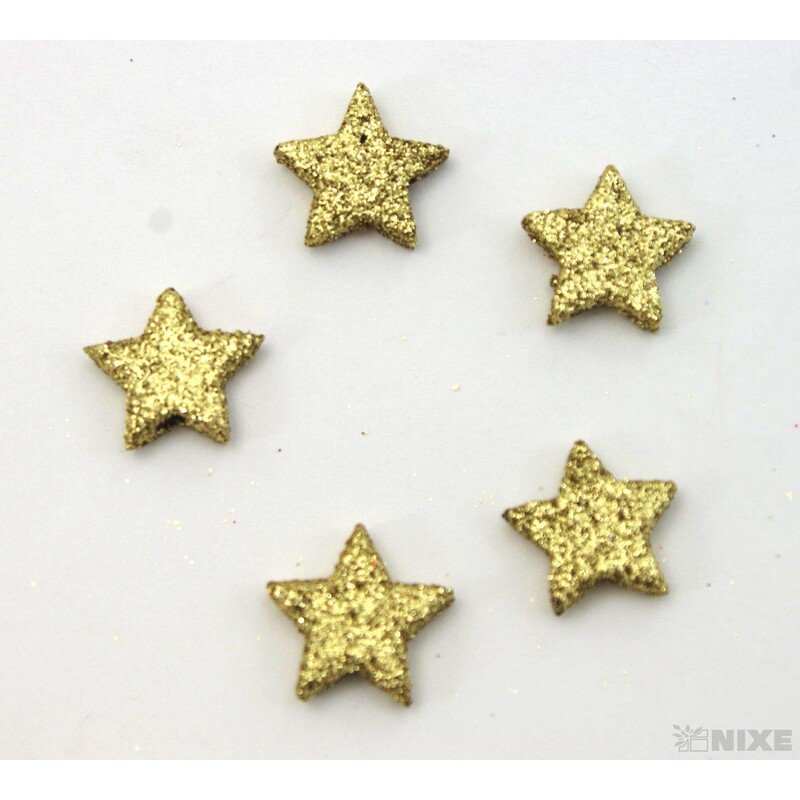 HVĚZDA 2,5cm 48ks*ZLATÁ