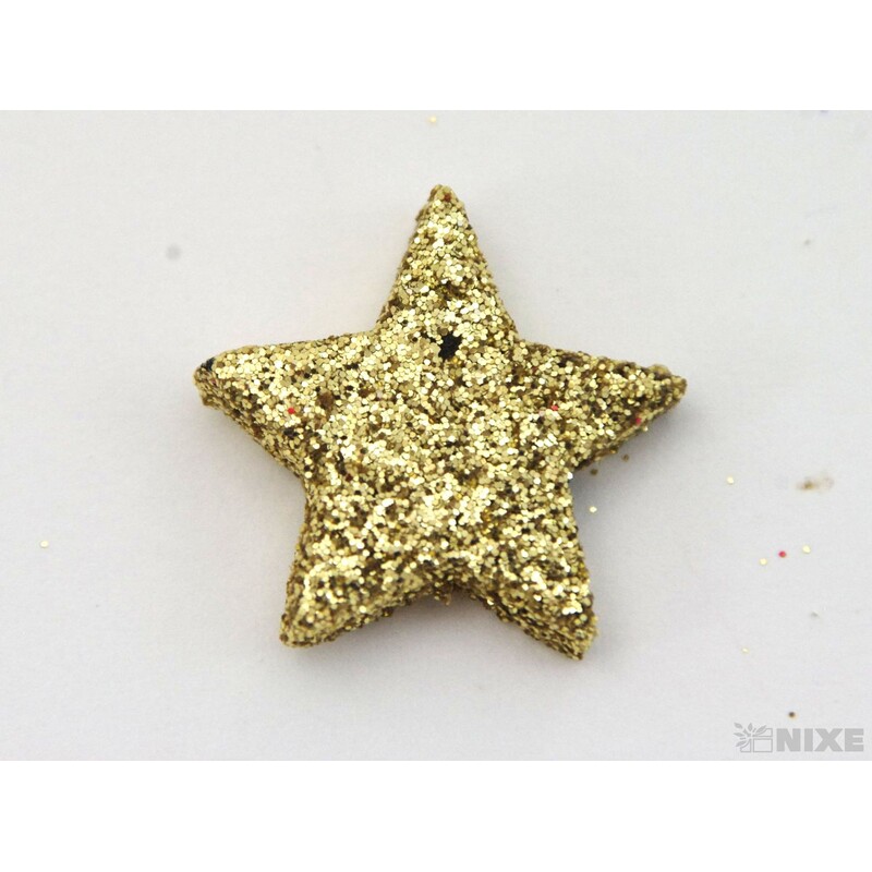HVĚZDA 2,5cm 48ks*ZLATÁ