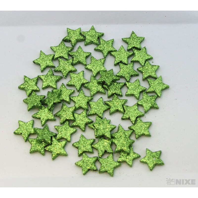 HVĚZDA 2,5cm 48ks*ZELENÁ