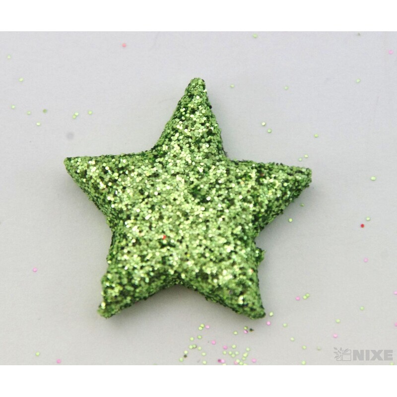 HVĚZDA 2,5cm 48ks*ZELENÁ