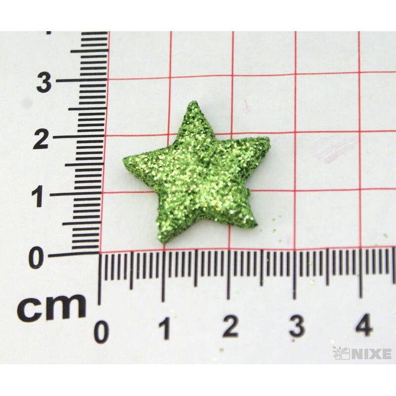 HVĚZDA 2,5cm 48ks*ZELENÁ