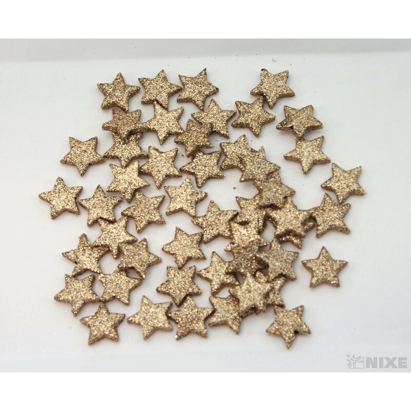 HVĚZDA 2,5cm 48ks*ZLATÁ ANT.