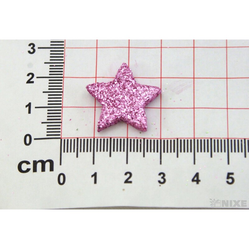 HVĚZDA 2,5cm 48ks*RŮŽOVÁ