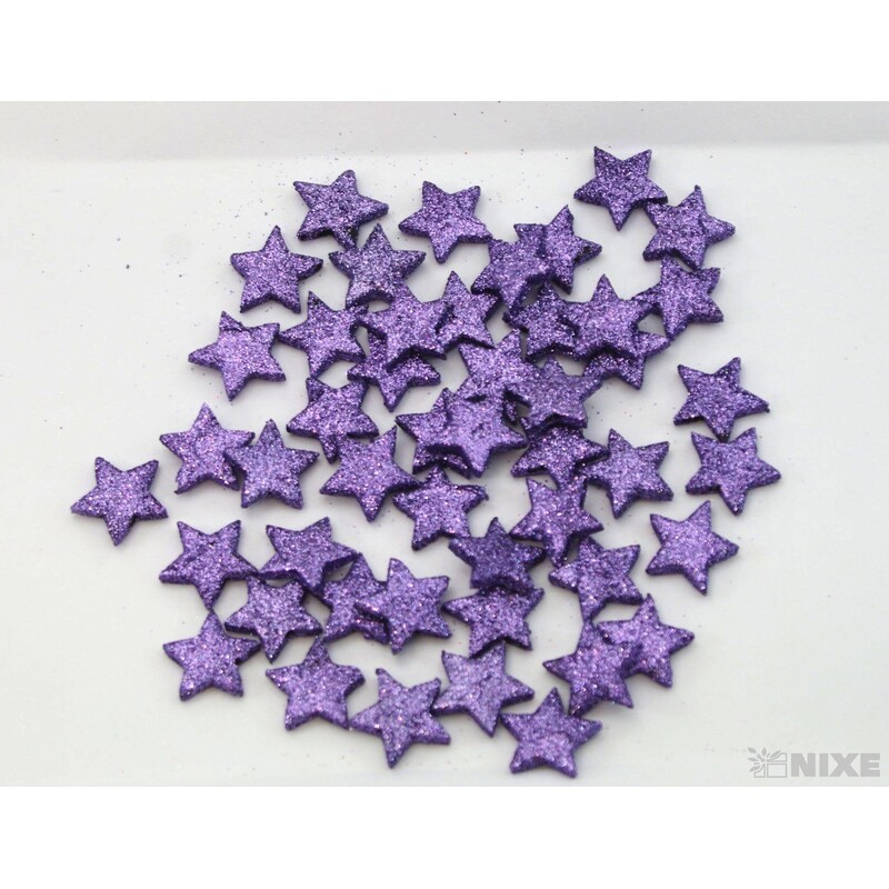 HVĚZDA 2,5cm 48ks*FIALOVÁ