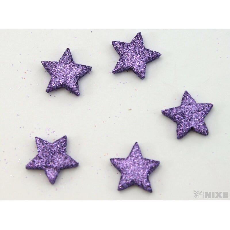 HVĚZDA 2,5cm 48ks*FIALOVÁ