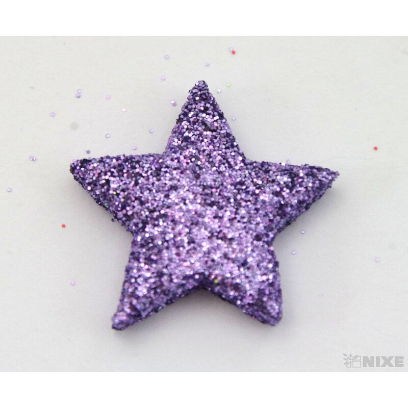 HVĚZDA 2,5cm 48ks*FIALOVÁ