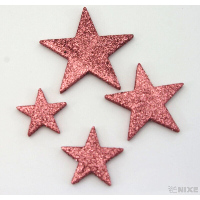 HVĚZDA 3,5-6,5cm 24ks*MĚDENÁ