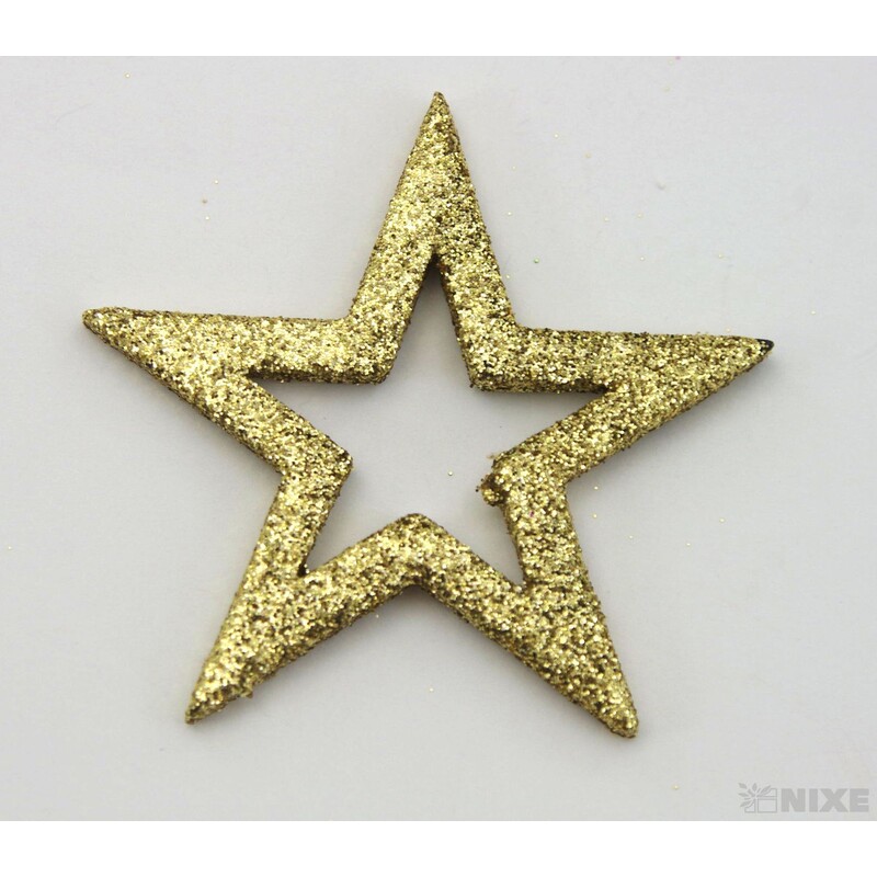HVĚZDA 3,5-6,5cm 24ks*ZLATÁ