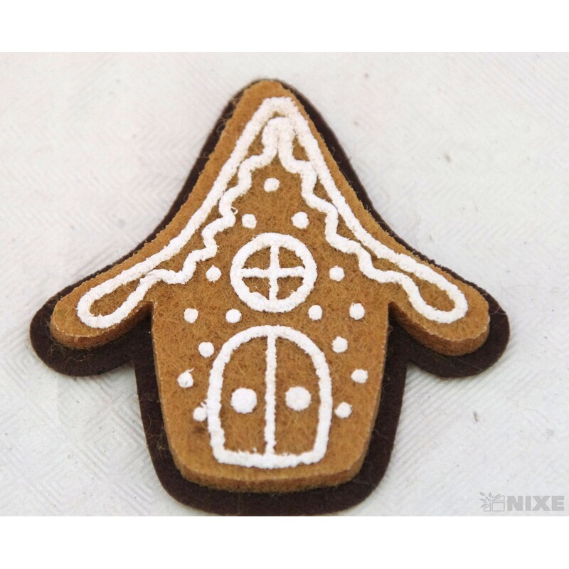 PERNÍČEK DOMEK NALEP. 3,5cm 12ks*HNĚDÁ