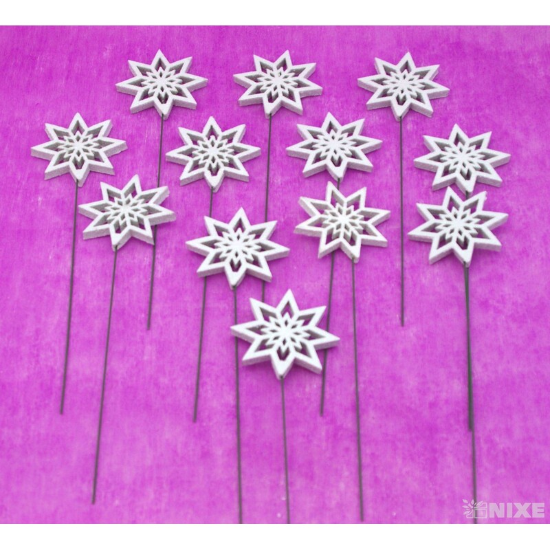 ZÁPICH VLOČKA 7x27cm 12ks*BÍLÁ