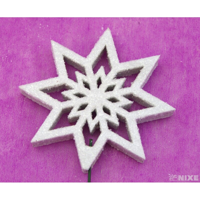 ZÁPICH VLOČKA 7x27cm 12ks*BÍLÁ