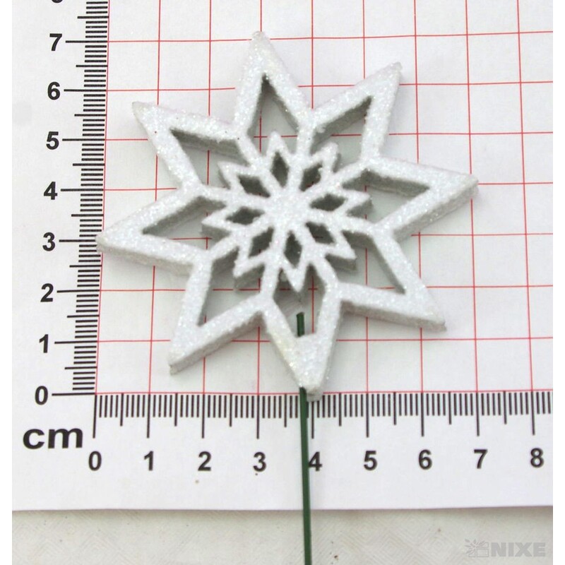 ZÁPICH VLOČKA 7x27cm 12ks*BÍLÁ