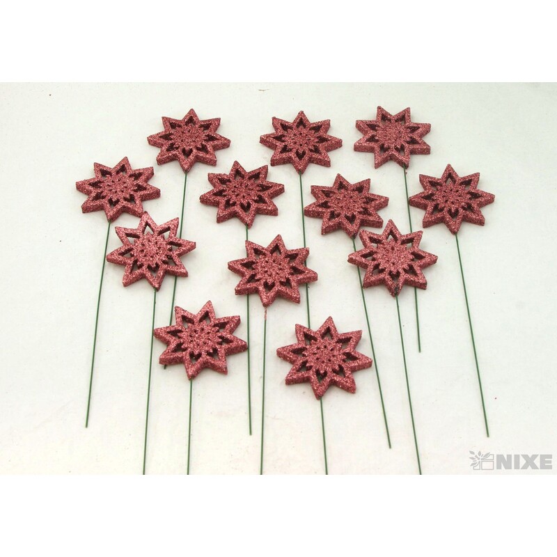 ZÁPICH VLOČKA 7x27cm 12ks*MĚDENÁ