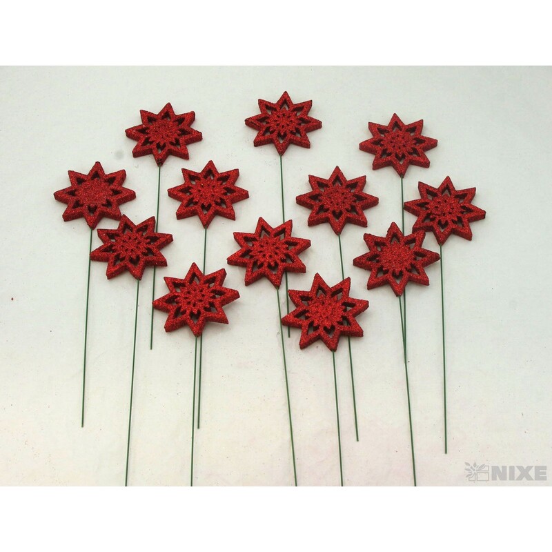 ZÁPICH VLOČKA 7x27cm 12ks*ČERVENÁ