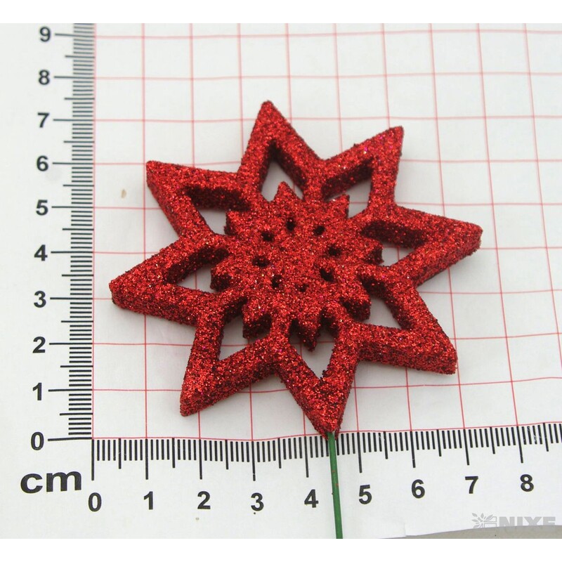 ZÁPICH VLOČKA 7x27cm 12ks*ČERVENÁ