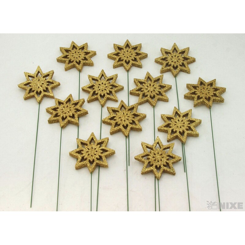 ZÁPICH VLOČKA 7x27cm 12ks*ZLATÁ