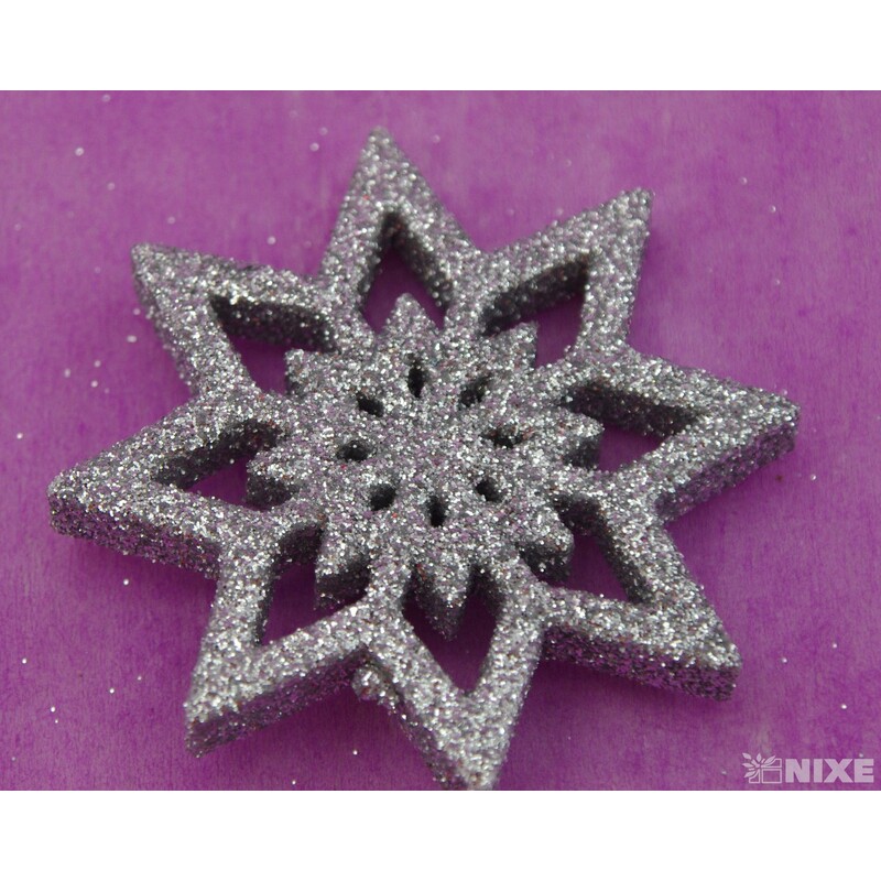 ZÁPICH VLOČKA 7x27cm 12ks*STŘÍBRNÁ