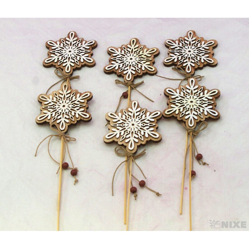 ZÁPICH VLOČKA 8x28cm 6ks*PŘÍRODNÍ