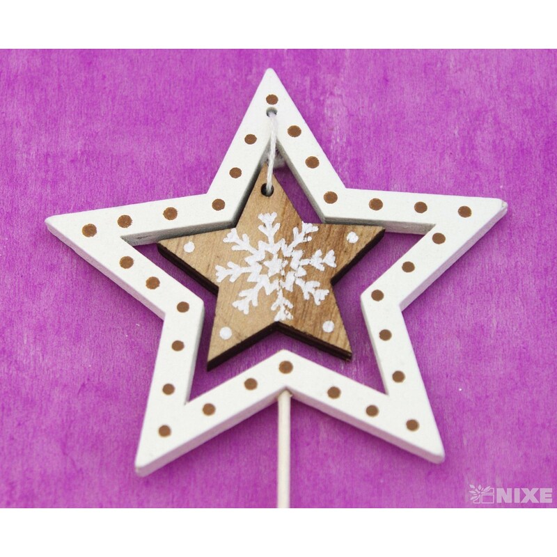 ZÁPICH HVĚZDA 8x27cm 8ks*MIX BAREV