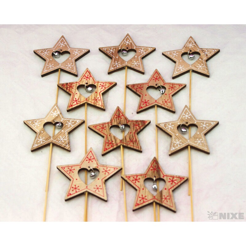 ZÁPICH HVĚZDA 8x27cm 10ks*MIX BAREV