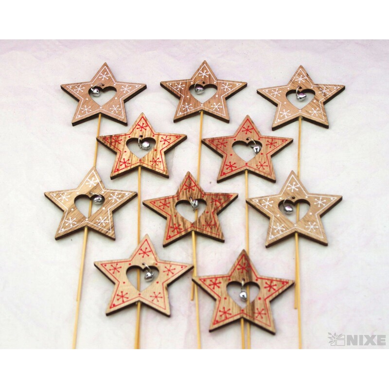 ZÁPICH HVĚZDA 8x27cm 10ks*MIX BAREV