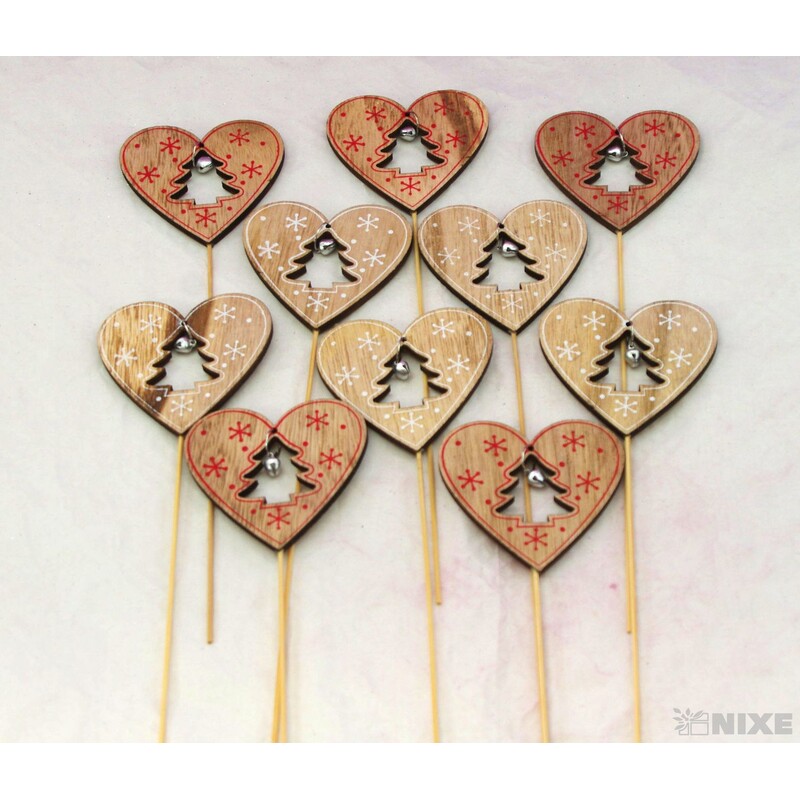 ZÁPICH SRDCE 7,5x27cm 10ks*MIX BAREV