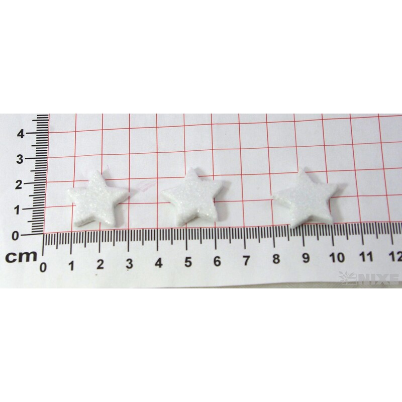 HVĚZDA 2,5cm 48ks*BÍLÁ