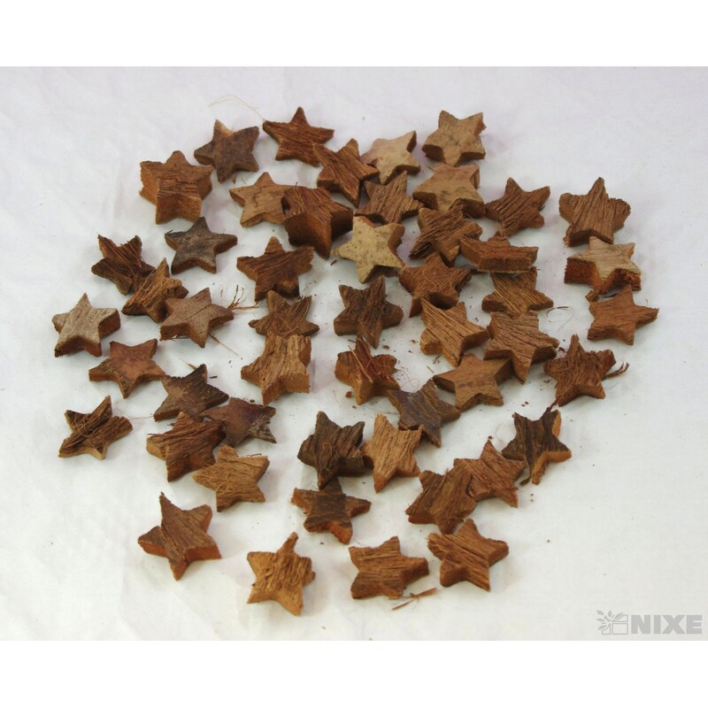 HVĚZDA 2,5cm 50ks*HNĚDÁ