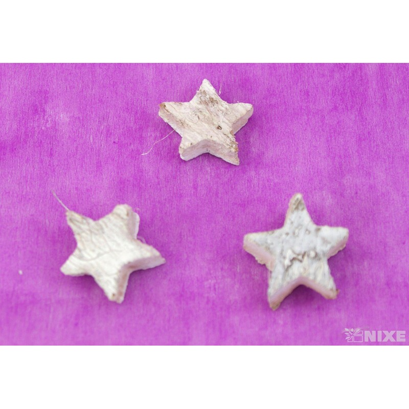 HVĚZDA 2,5cm 50ks*BÍLÁ