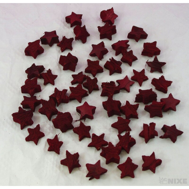 HVĚZDA 2,5cm 50ks*ČERVENÁ