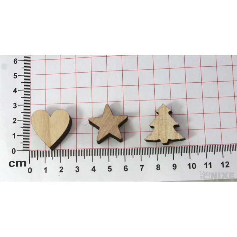 VÁNOCE MIX 2,5cm 48ks*PŘÍRODNÍ