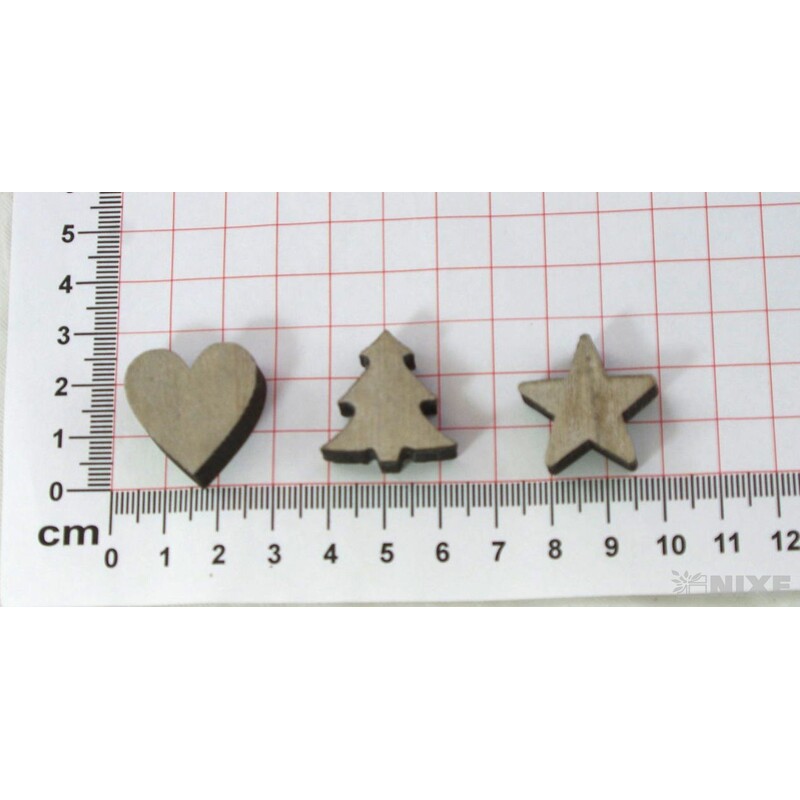 VÁNOCE MIX 2,5cm 48ks*ŠEDÁ