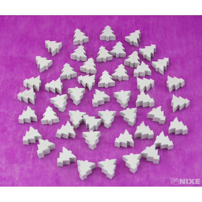 VÁNOCE MIX 2,5cm 48ks*BÍLÁ