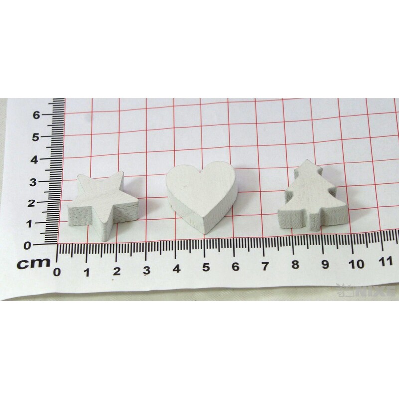 VÁNOCE MIX 2,5cm 48ks*BÍLÁ