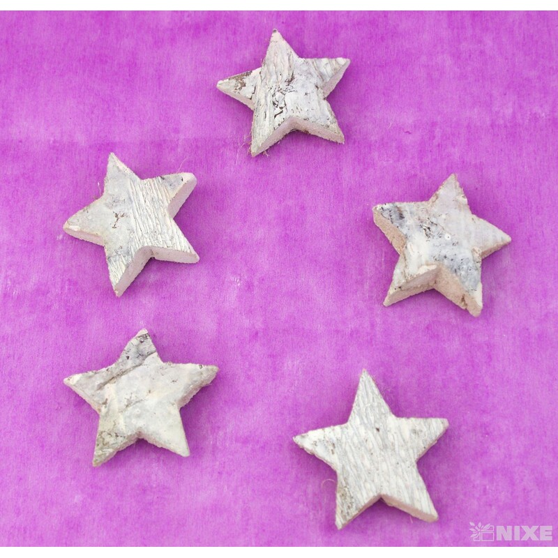 HVĚZDA 5,5cm 50ks*BÍLÁ