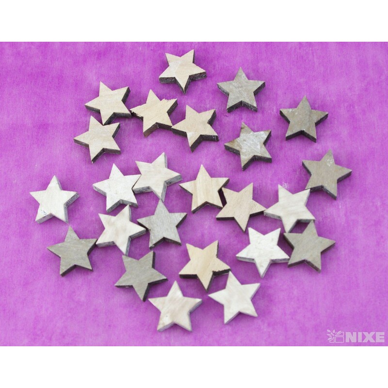 HVĚZDA 3cm 24ks*PŘÍRODNÍ