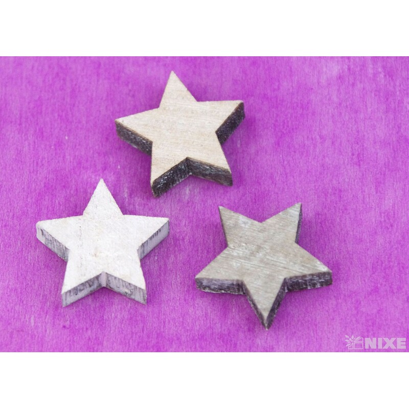 HVĚZDA 3cm 24ks*PŘÍRODNÍ