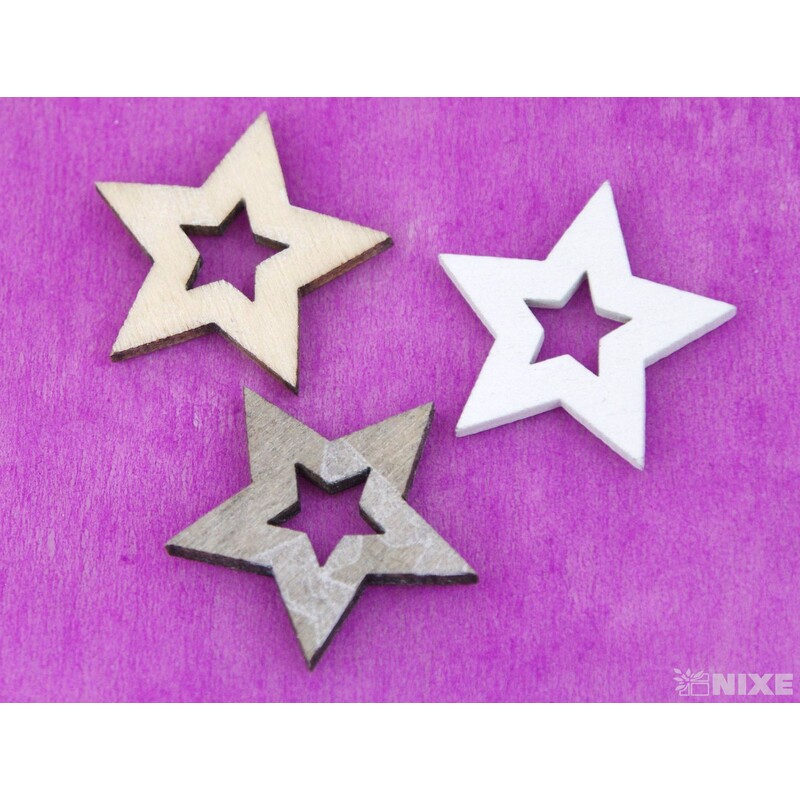 HVĚZDA 3cm 60ks*MIX BAREV