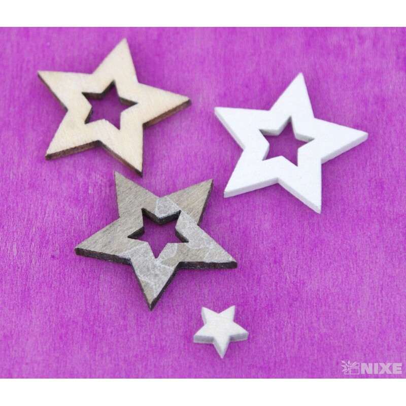 HVĚZDA 3cm 60ks*MIX BAREV