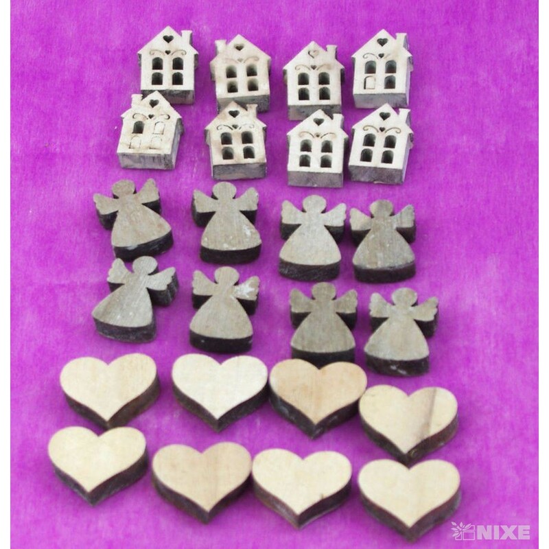 VÁNOCE MIX 3cm 24ks*MIX BAREV V+