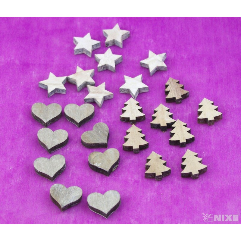 VÁNOCE MIX 3cm 24ks*MIX BAREV V+