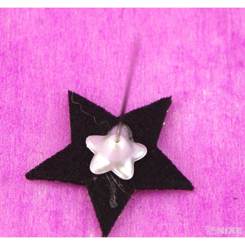 ŠPENDLÍK HVĚZDA 35mmx6cm 24ks*STŘÍBRNÁ