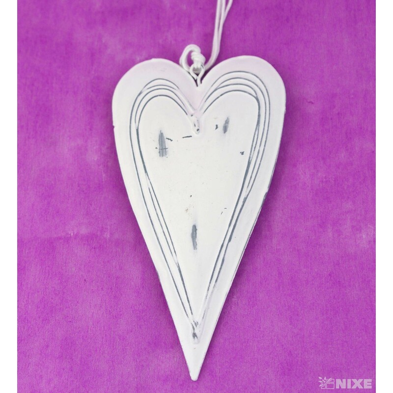 SRDCE PLECH 14cm*BÍLÁ