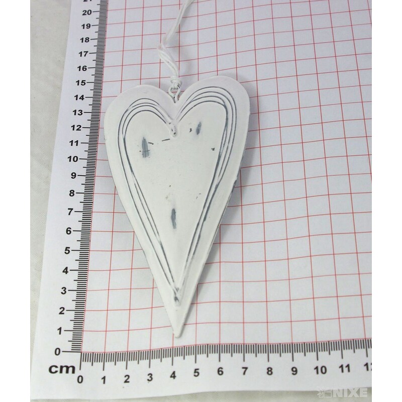 SRDCE PLECH 14cm*BÍLÁ