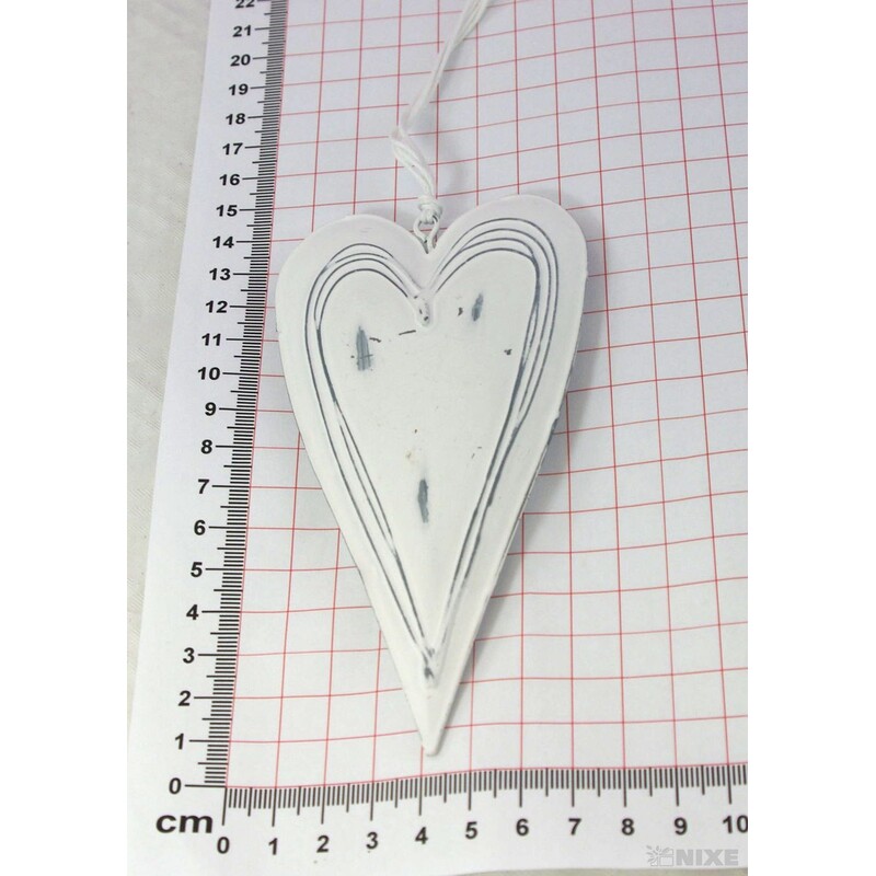 SRDCE PLECH 14cm*BÍLÁ