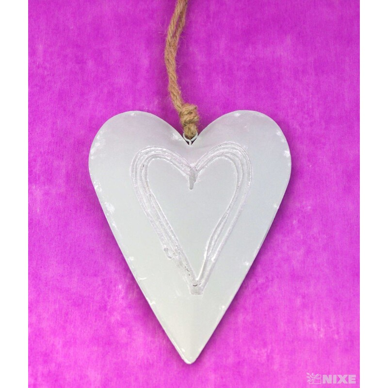 SRDCE PLECH 20cm*ŠEDÁ