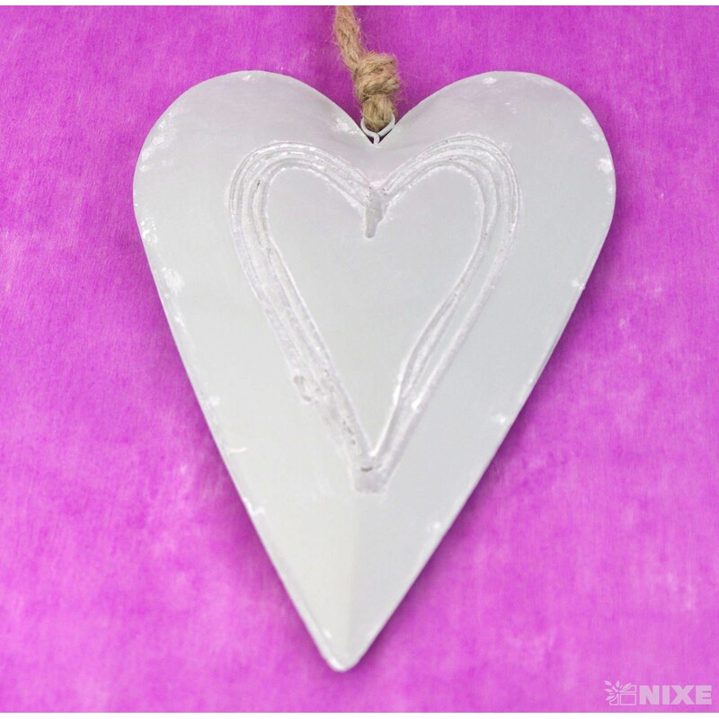 SRDCE PLECH 20cm*ŠEDÁ