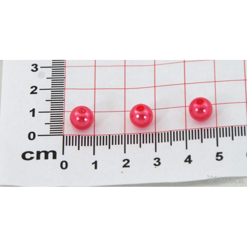 KORÁLKY 8mm cca 208ks*ČERVENÁ SV.