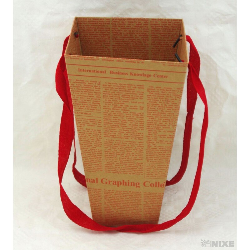 KORNOUT PAPÍR 15x27x09cm*ČERVENÁ